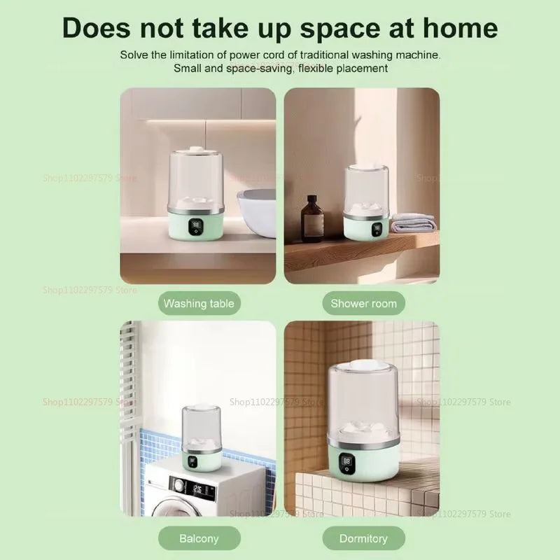 URGGU Portable Mini Washing Machine | Cordless Travel Washer