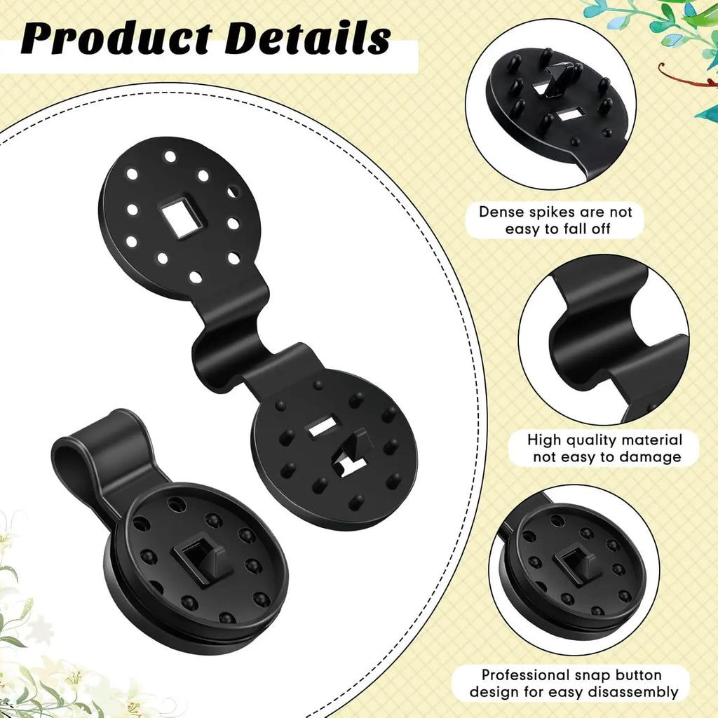 40/60 PCS Black Round Shade Cloth Clips Heavy Duty Plastic Fasteners for Sunshade Net Bird Netting Fabric Connectors Oasis Select
