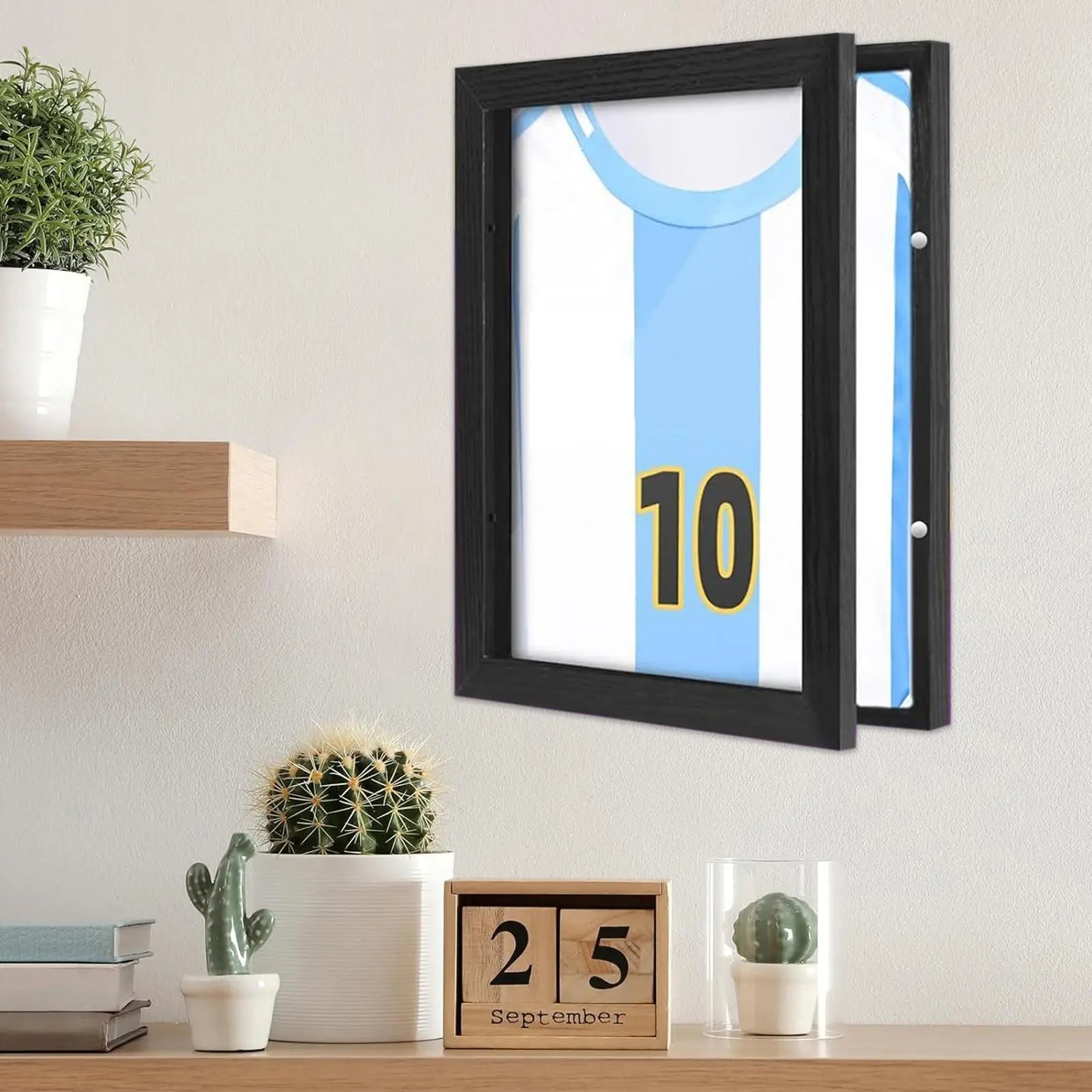 Sports Shirt Frame Display Case Sports Shirt Frames for Wall Display UV Protection Sportswear Box for Home Shelf Basketball Oasis Select