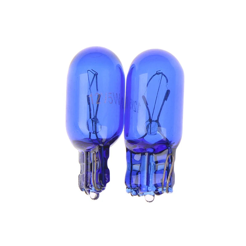 10Pcs Car Halogen W5W/T10 168 Wedges 12V 5W xenon Signal Lamp 6000K White Instrument Light Reading Light Clearance Lamp Oasis Select