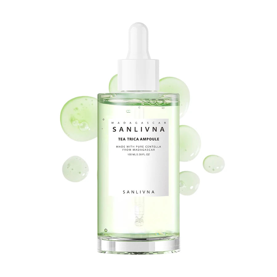 Brighten skin tand revitalizing serum capsules, tea tree facial serum, and moisturizing skincare products improve skin problems. Oasis Select TEA TRICA