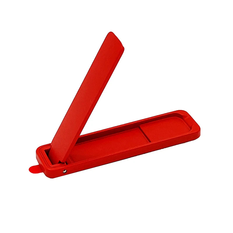 SXH Mini Holder Metal Folding Mobile Phone Bracket Back Sticker Invisible Cellphone Desktop Support Phone Stand Oasis Select Red