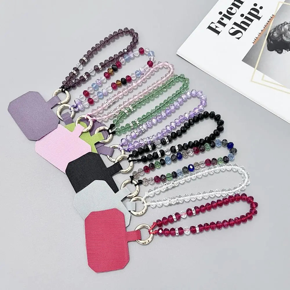 Phone Charms Crystal Beads Crystal Phone Straps Lanyard Hand Wrist Mobile Phone Chain String Luxury Cellphone Strap Key Lanyards Oasis Select