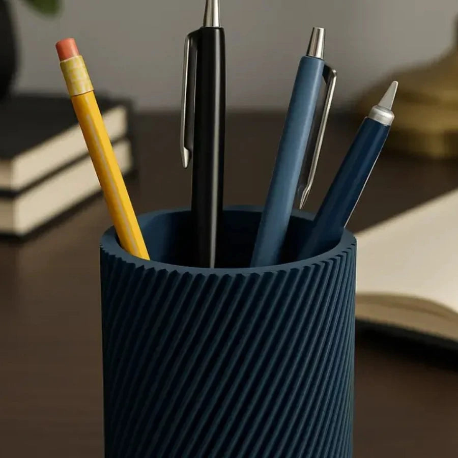 Geometric Pen Holder Minimalist Modern Desktop Storage Pen Holder 3D Printing Makeup Brush Storage Jar Desktop Decoration Oasis Select