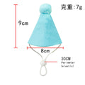 Pet Dog Cat Birthday Dress Bib Party Supplies Saliva Towel Felt Hat Oasis Select sky blue