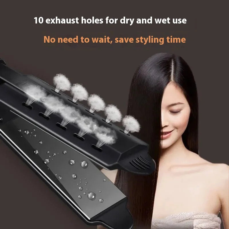 2-in-1 Hair Straightener & Curling Iron | 4 Heat Settings