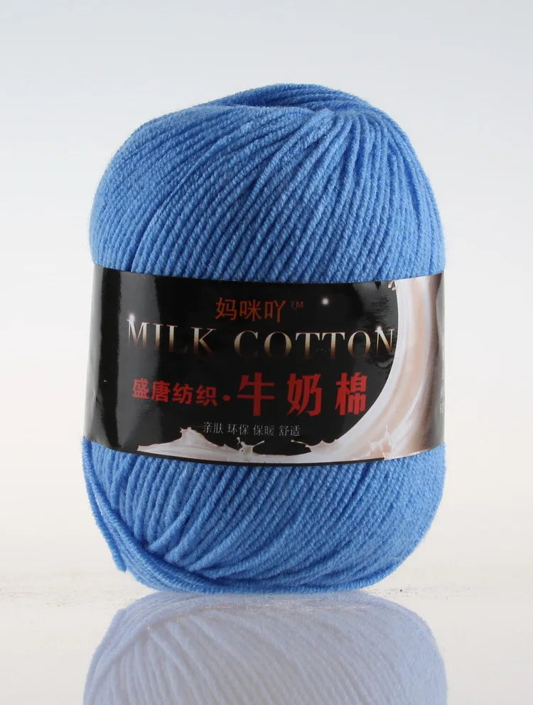DIY Three Strands Graded Section Dyed Wool Medium Fine Cotton Thread Hand Crochet Doll Milk Cotton Thread Crochet Yarn Oasis Select