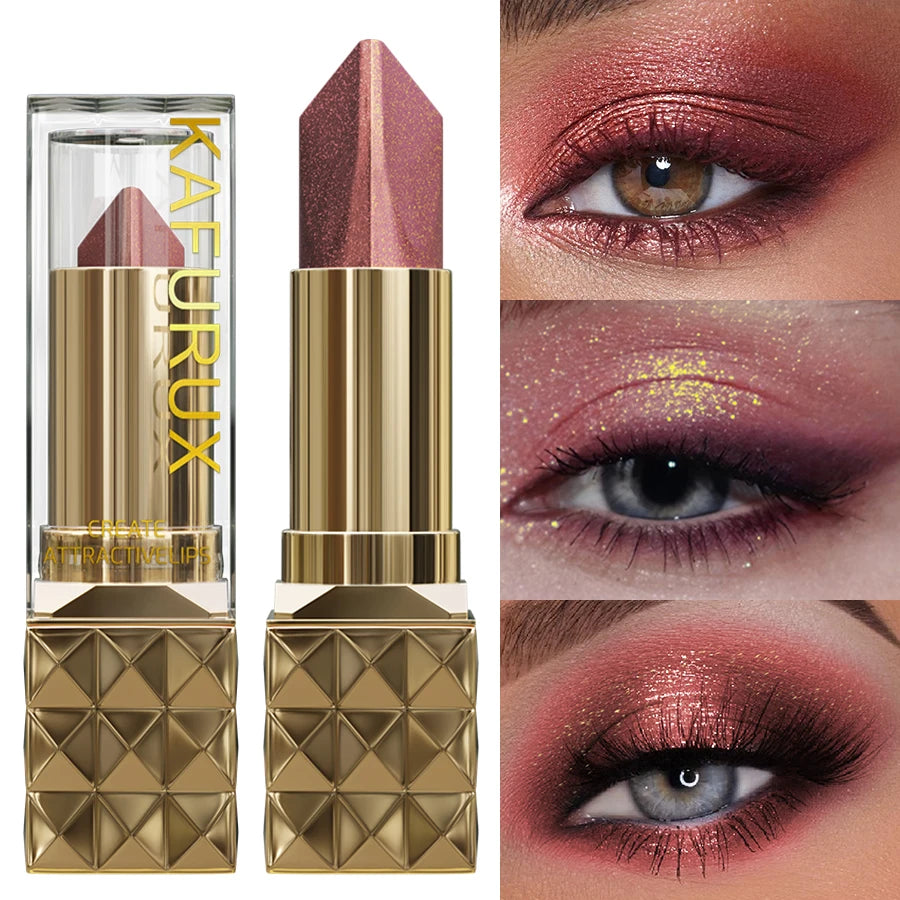 KAFURUX Waterproof Dual-Tone Eyeshadow Stick – Shimmer Brown