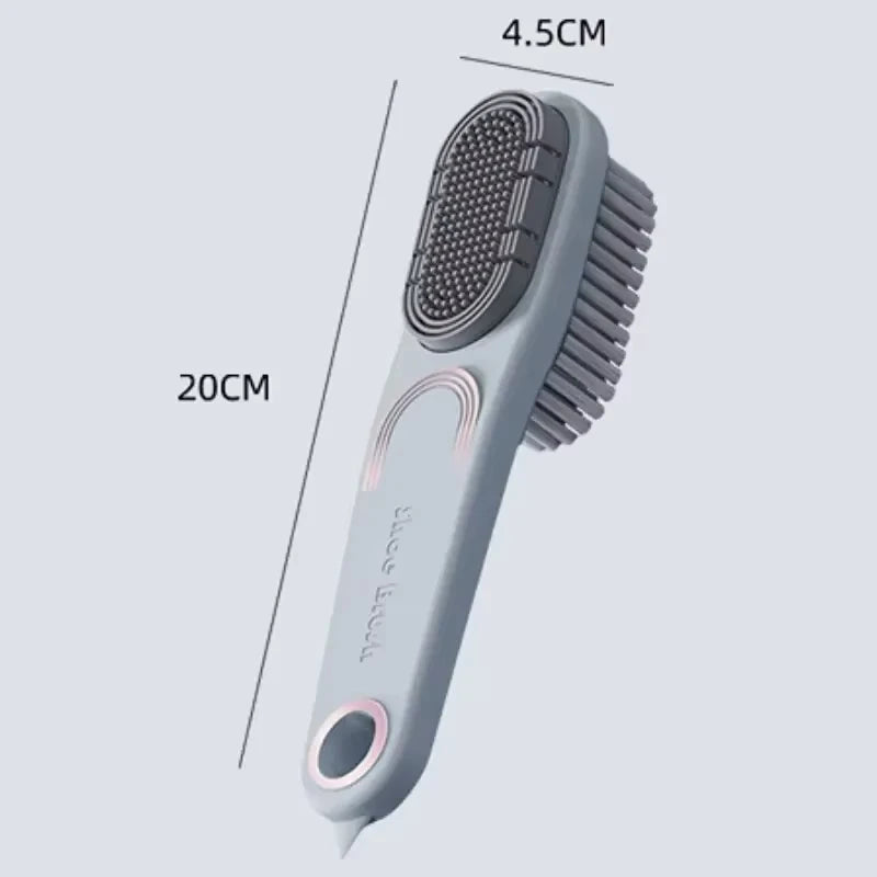 Double-sided Rubber Shoe Brush Soft Bristles Clothes Shoe Brushes Care Specialized Brush Waterproof Dirt Removal Cleaning Tool Oasis Select