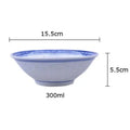 6inch Ceramic Ramen Bowl Chinese Vintage Blue And White Porcelain Tableware Soup Rice Bowls Home Restaurant Kitchen Dinnerware Oasis Select 6Inch Bowl