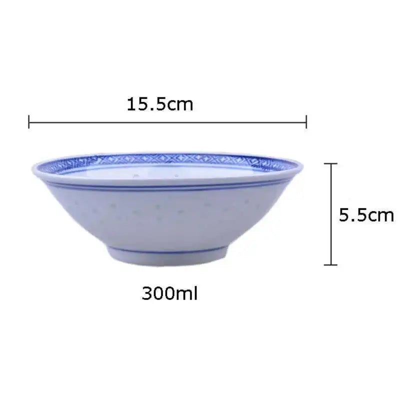 6inch Ceramic Ramen Bowl Chinese Vintage Blue And White Porcelain Tableware Soup Rice Bowls Home Restaurant Kitchen Dinnerware Oasis Select 6Inch Bowl