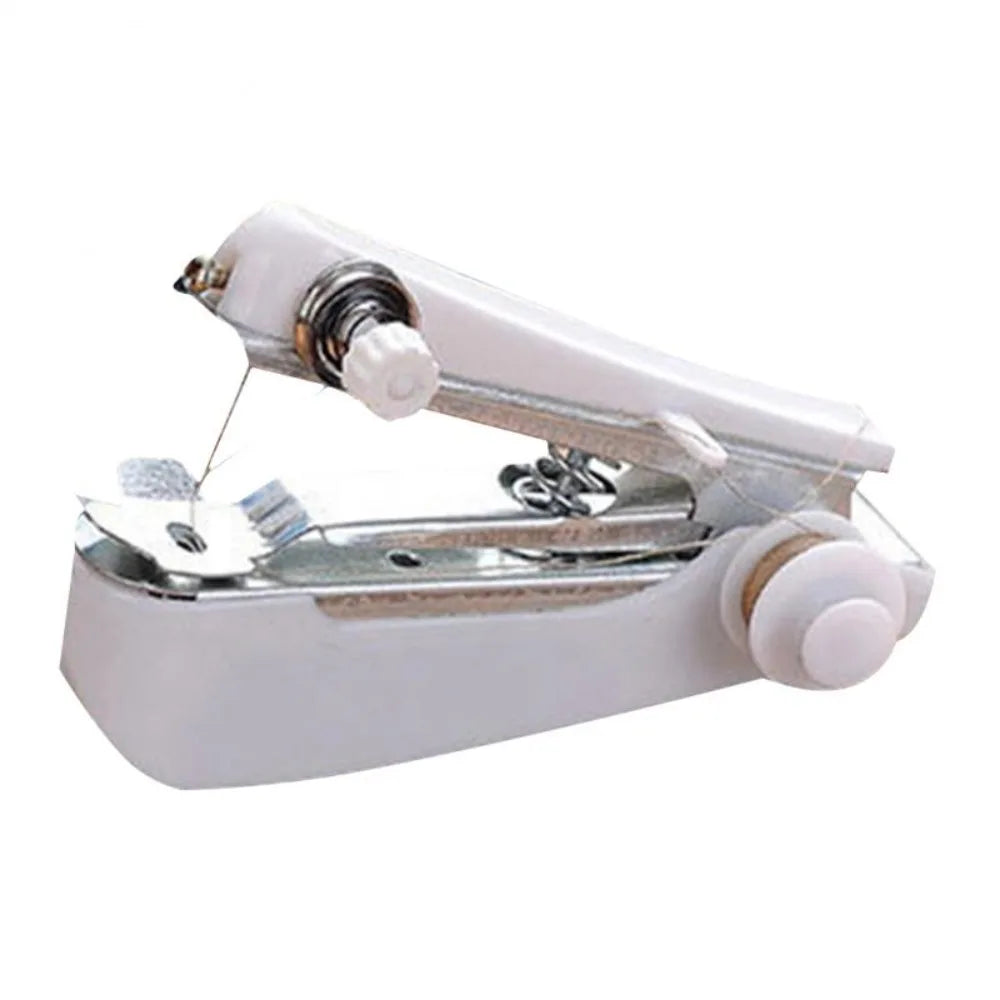 Mini Household Handheld Sewing Machine Pocket Outdoor Portable Sewing Machine Travel Small Sewing Machine for Outdoor Activities Oasis Select White