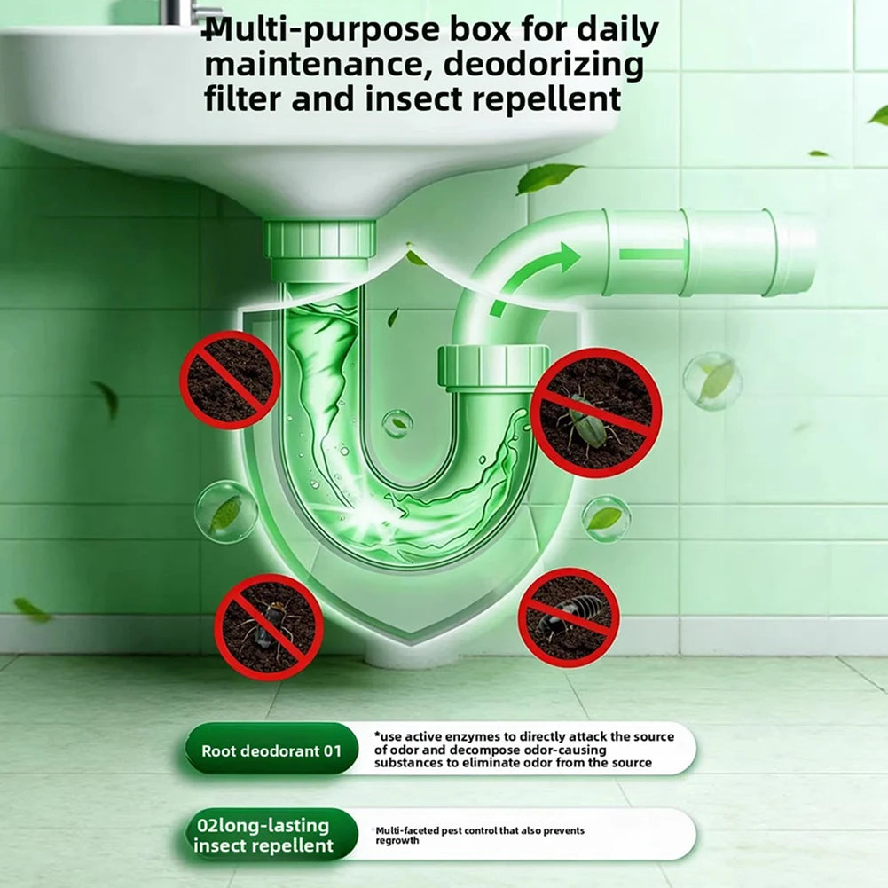Drain Gel Odor Eliminator – Sink & Sewer Deodorizer Pods