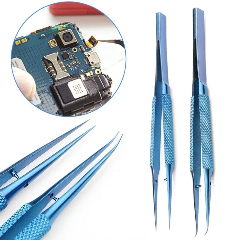 Precision Titanium Alloy Tweezers Professional Repair Fingerprint Fly Line Phone Motherboard Antimagnetic Electronics Forceps Oasis Select