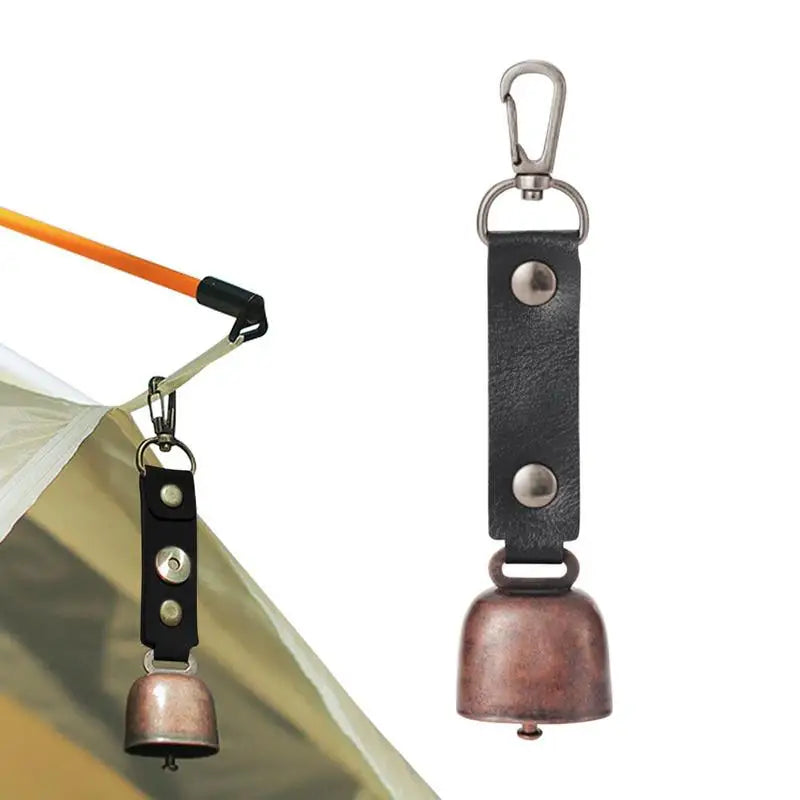 Bear Bell Loud Hiking Bell For Hikers Anti-Lost Pet Bell Dog Bell With PU Leather Strap Noise Maker For Survival Hiking Biking Oasis Select