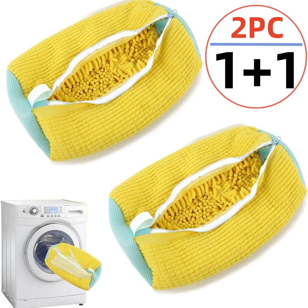 1/2PCS Washing Shoes Bag Cotton Laundry Fluffy Fibers Easily Remove Dirt Washing Bags Anti-Deformation Shoes Clothes Organizer Oasis Select