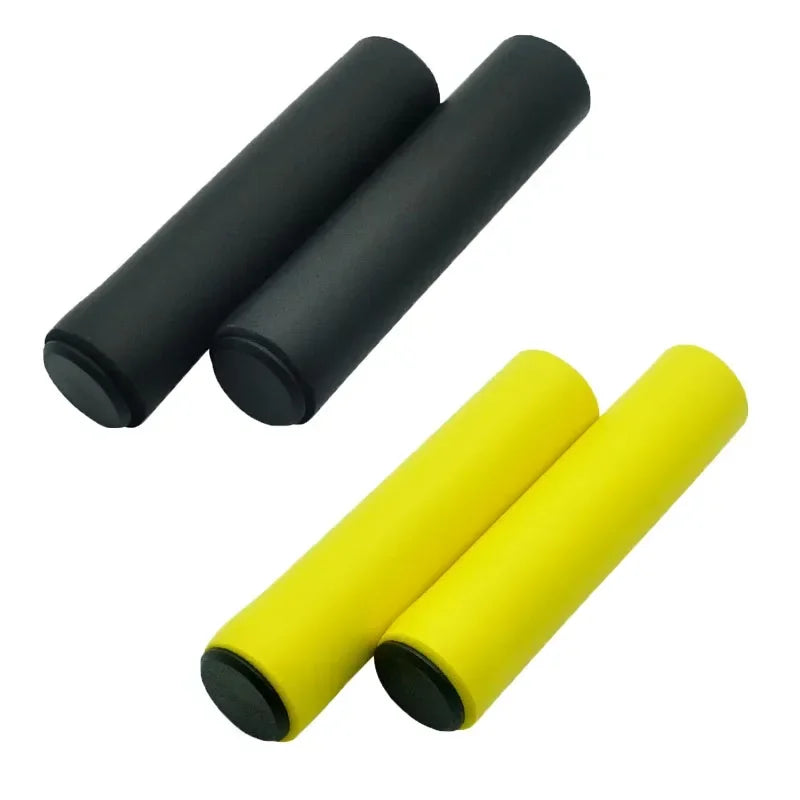3/2/1Pairs Bicycle Grip Silicone Sponge Soft MTB Mountain Bike Handlebar Cover Anti Slip Shock-Absorbing Scooter Grip Oasis Select black-yellow