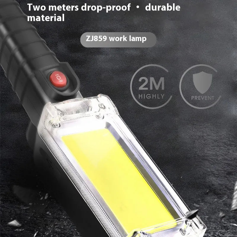 COB Magnet Work Light Portable Rechargeable High Bright Flashlight Waterproof Outdoor Multifunction Auto Repair Lights Oasis Select