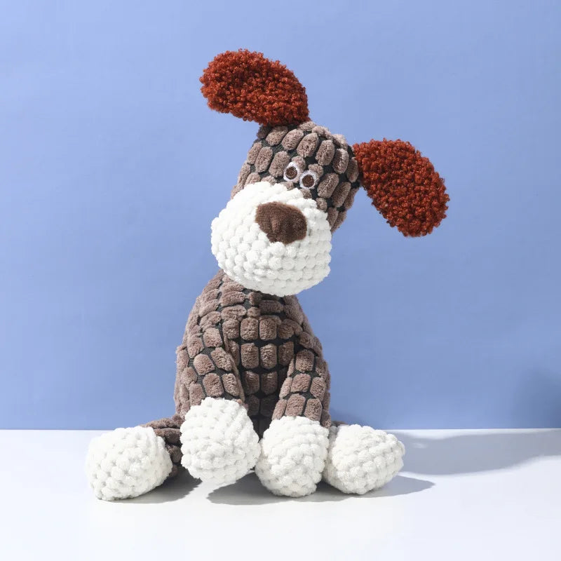 Tough Bite-Resistant Funny Donkey Plush Dog Toy | Squeaky Sound & Teeth Grinding Design | Interactive Chew Toy for Dogs Oasis Select Brown Dog 13x25cm
