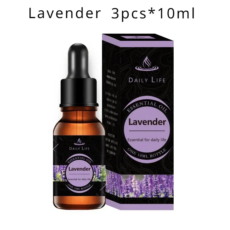 Water Soluble Aromatherapy Essential Oil Lavender Rose 10ML*3pcs for Humidifier Gypsum Expansion Stone Special Essential Oil Oasis Select Lavender 10ml