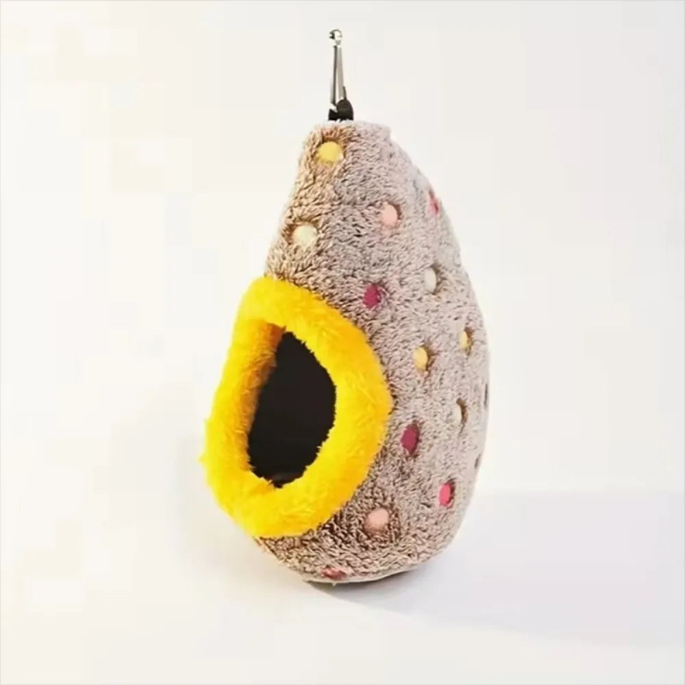 Hanging Egg-Shaped Plush Bird Nest for Cockatiels & Lovebirds