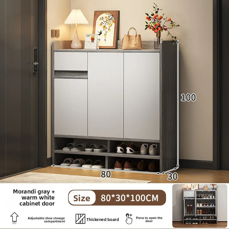 large-capacity storage and storage in the corridor at the entrance of the home integrated multi-functional dust cabinet Oasis Select White door 80