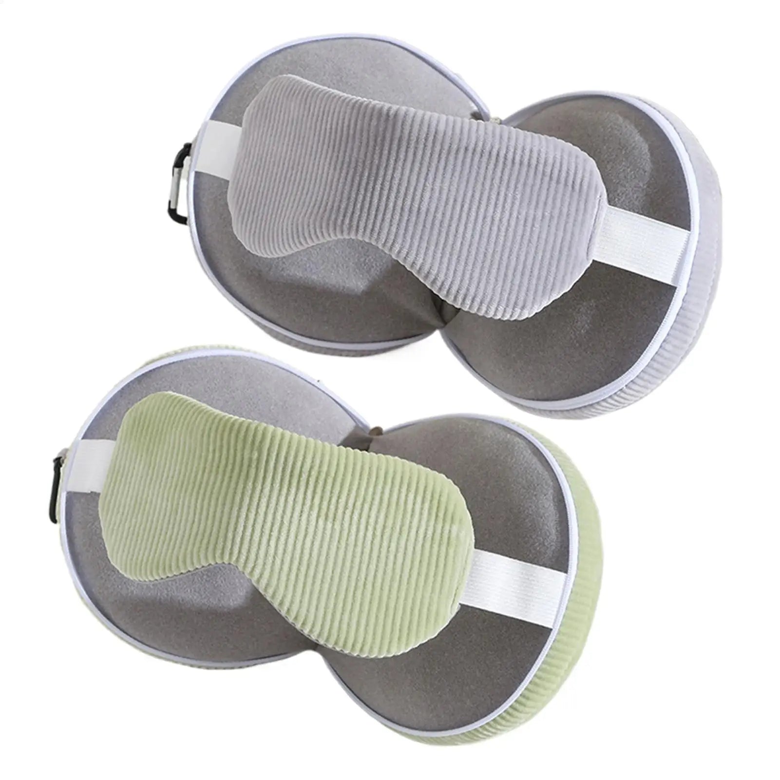 Travel Neck Pillow 2 in 1 Eye Mask Pillow Foldable Multifunctional Travel Pillow Light-blocking With Storage Hook Neck Pillows Oasis Select