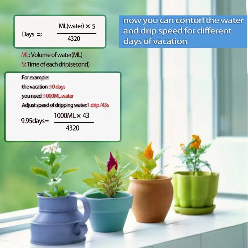 Self Watering Spikes for Indoor/Outdoor Plants,Self Watering Planter Insert with Adjustable Drip Valve Oasis Select