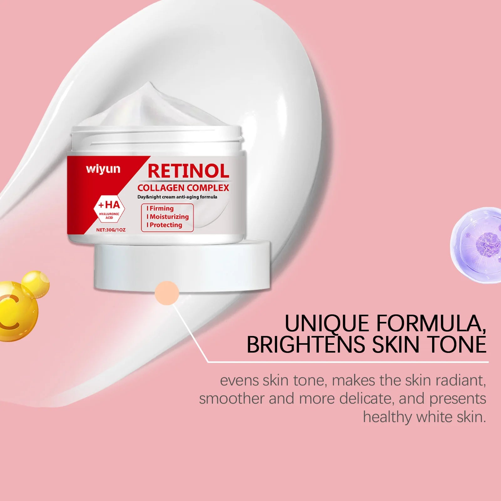 WIYUN Retinol Anti-Aging Face Cream – Firms, Hydrates & Fades Lines Retinol Face Cream Oasis Select