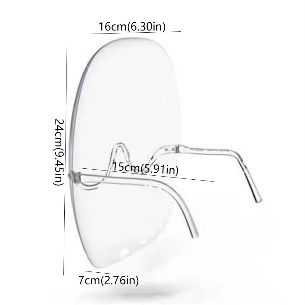 2pcs Transparent Full Face Protective Mask Splash Proof Fog Proof Face Shield Glasses Breathable Dust Proof See Through Goggles Oasis Select