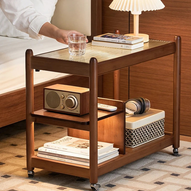 Medieval removable trolley storage rack, bedside table, living room, sofa side, tea table, food storage rack Oasis Select