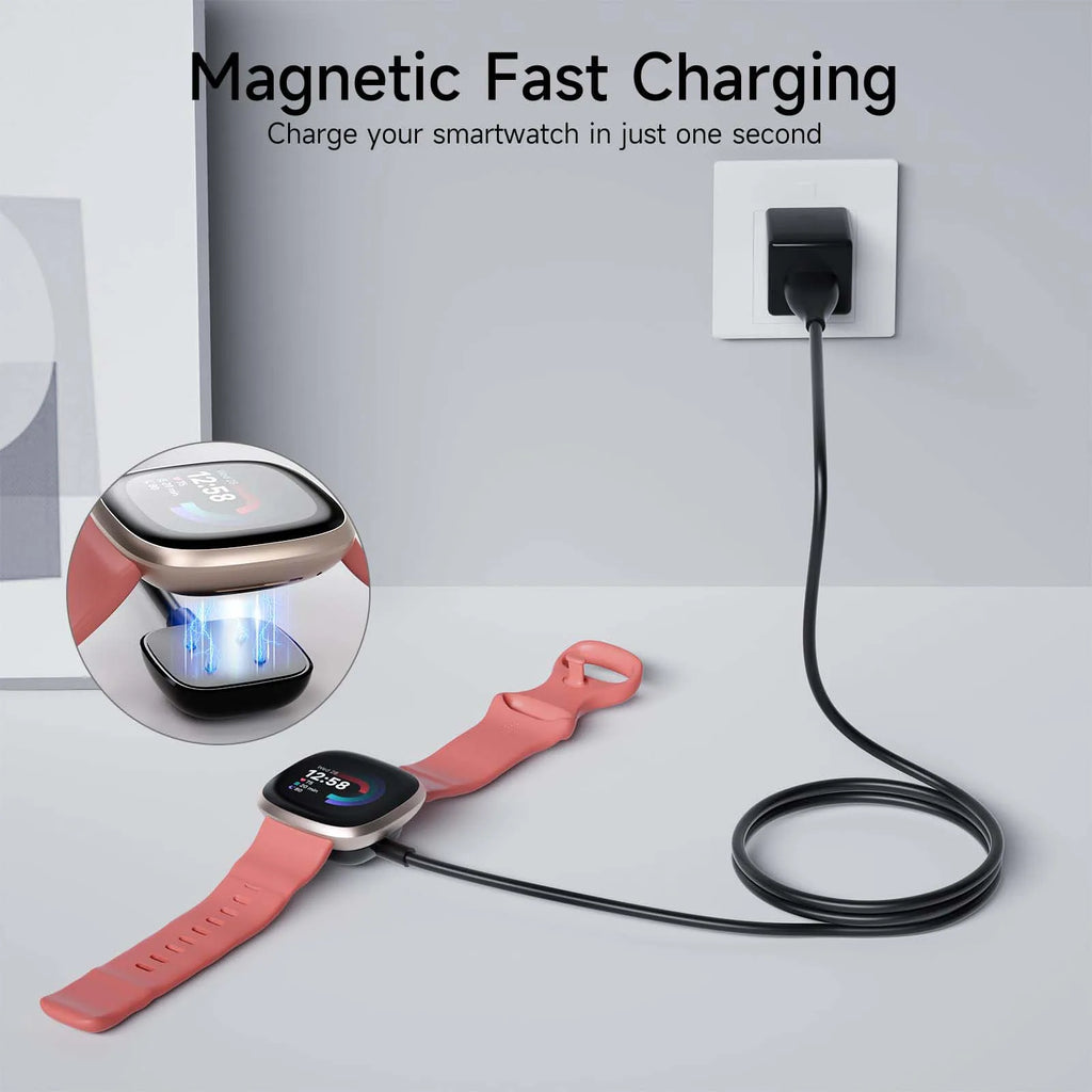 Charger for Fitbit Versa 4 / Sense/Versa 3 / Sense 2 Replacement Smart Watch Charger Dock Stand Charging Cable Oasis Select