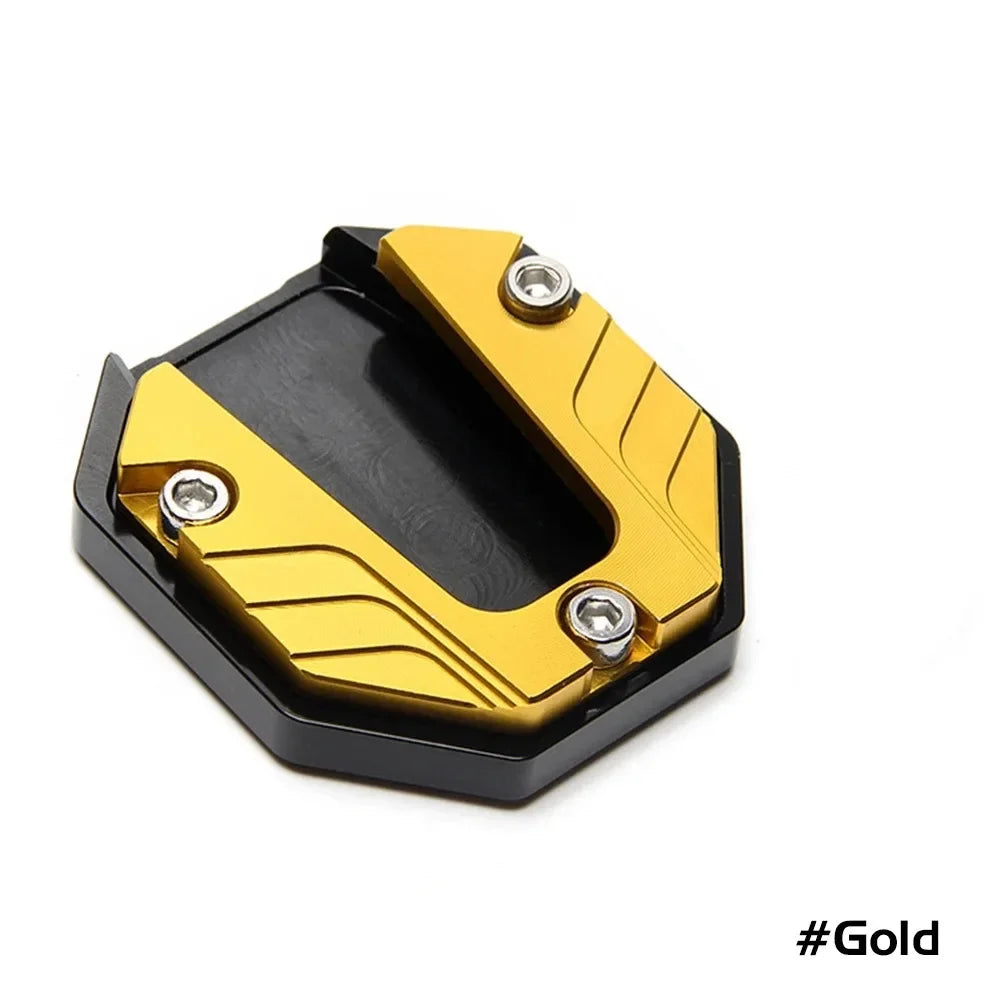 1/2/3PCS Aluminum Alloy Motorcycle Bike Kickstand Extender Foot Side Stand Extension Foot Pad Support Plate Oasis Select Gold