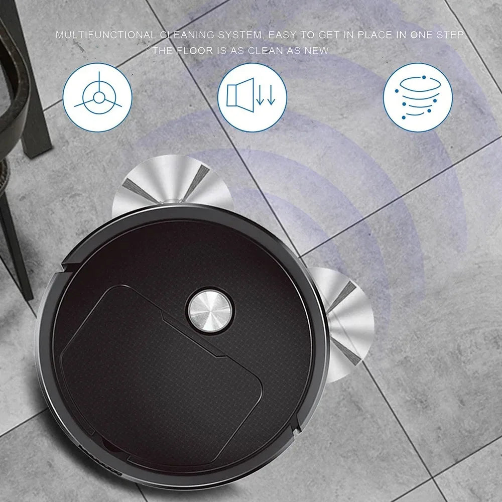 Mini Robot Vacuum – 3-in-1 Sweep, Vacuum & Mop Hard Floors