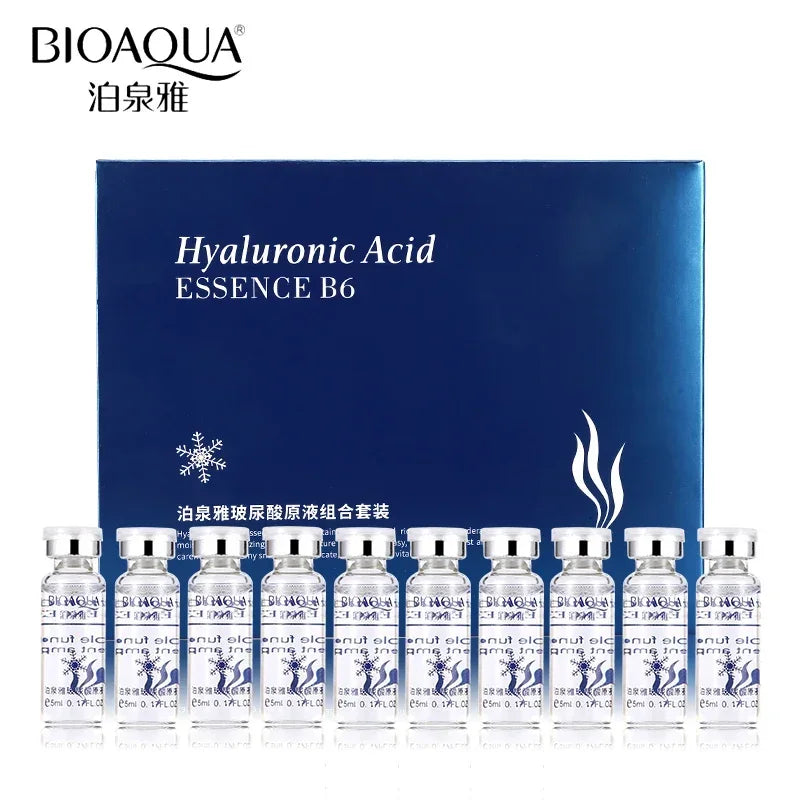 BIOAQUA 10pcs/lot Moisturizing Vitamins Hyaluronic Acid Serum Facial Skin Care Anti Wrinkle Anti Aging Collagen Essence Liquid Oasis Select