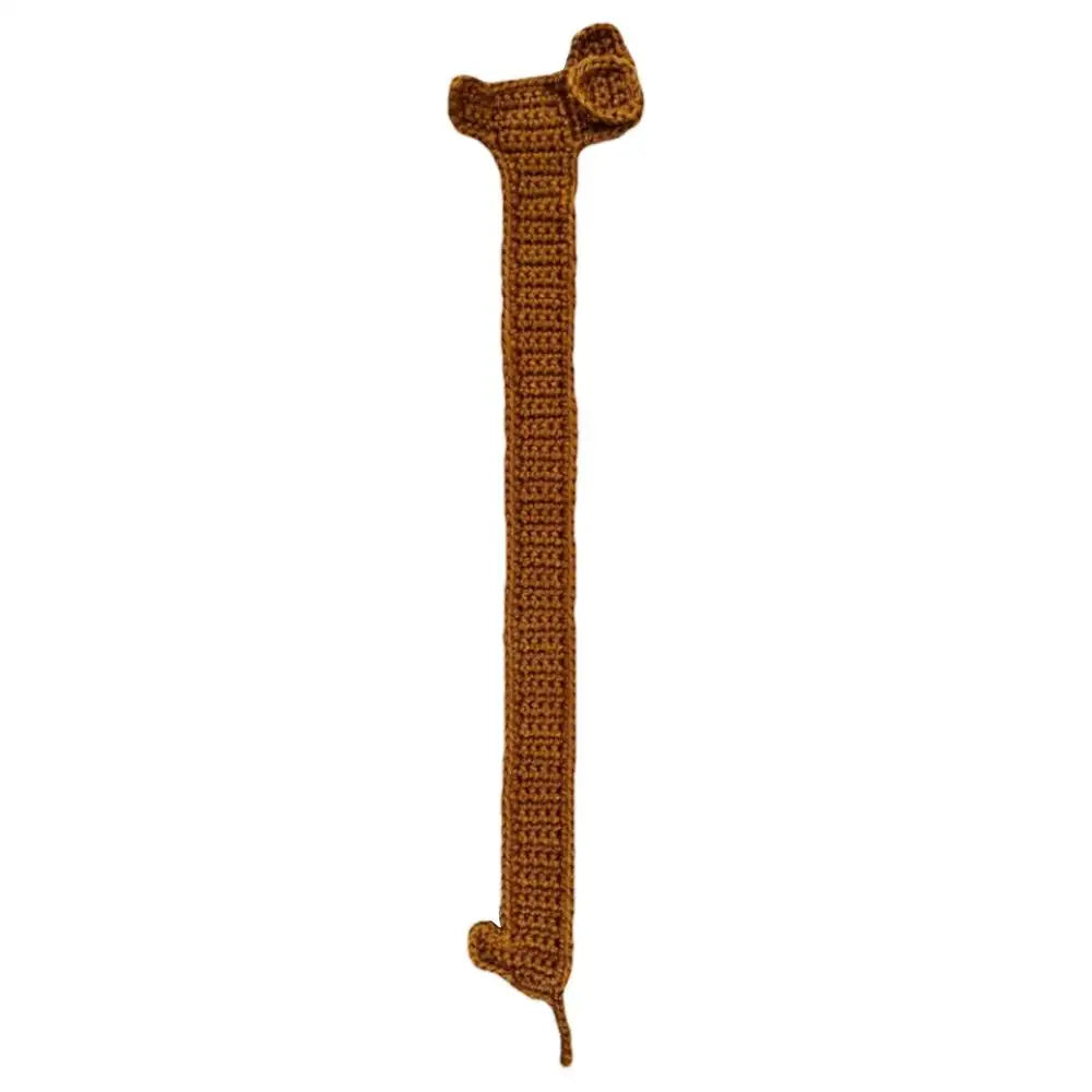 Crochet Bookmarks Knitted Brown Dog Bookmark Beautiful Crochet Animal Book Mark Reading Accessories Dachshund Bookmarks gift Oasis Select As Picture