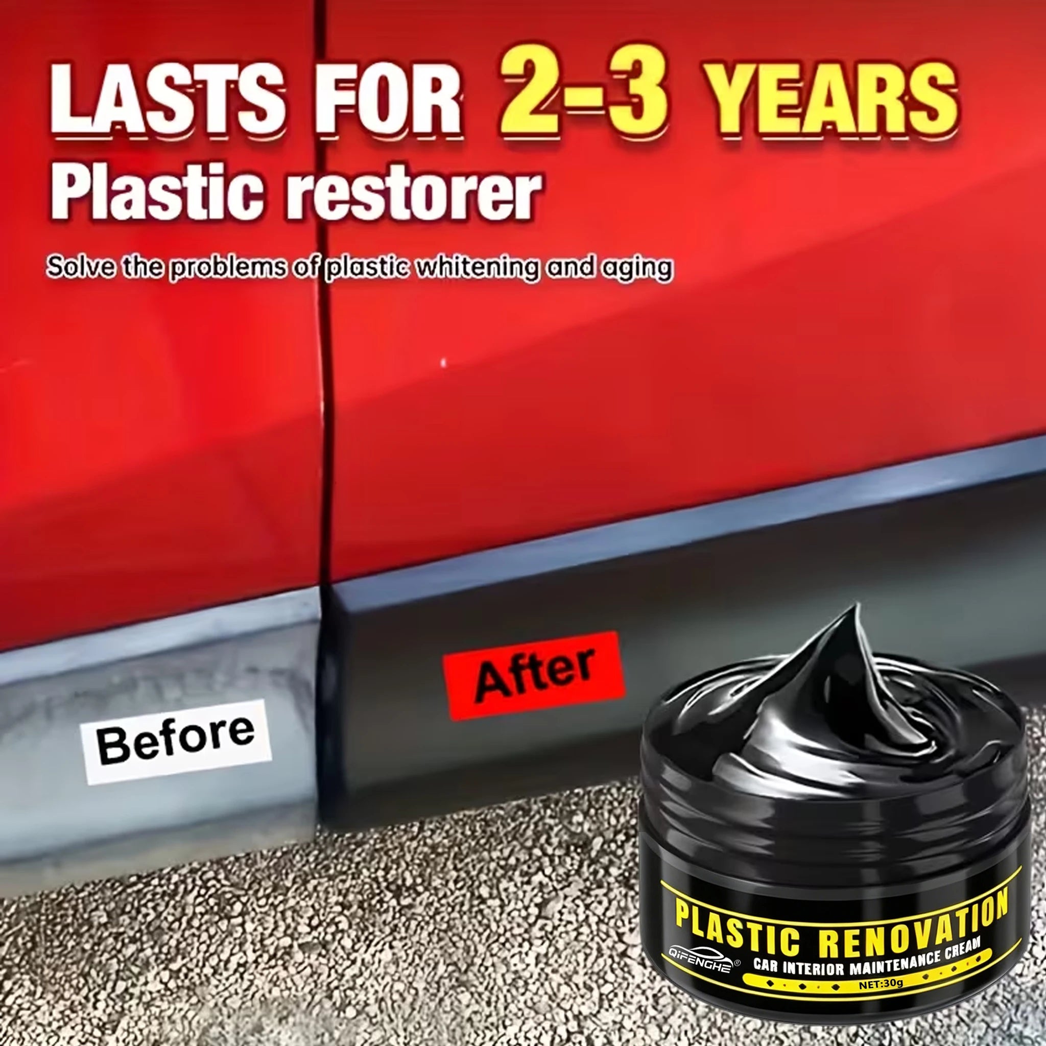 Car Plastic Part Restorer, Black Interior Trim Polishing Wax, Aging Prevention Refurbishment Agent, Repair Plastic Scratches, Ti Oasis Select