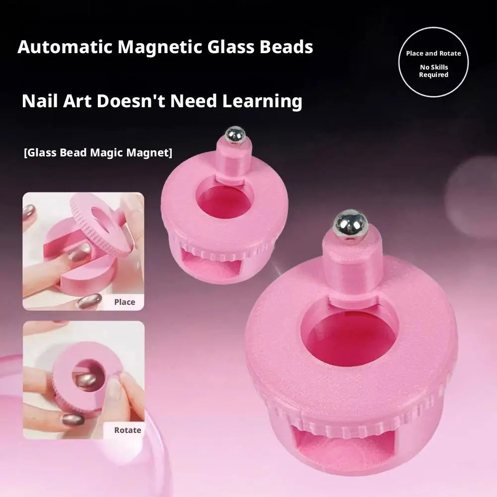 Rotating Cat Eye Nail Magnet Tool – Wide Beam Glass Bead Effect Nail Art Magnet Tool Oasis Select