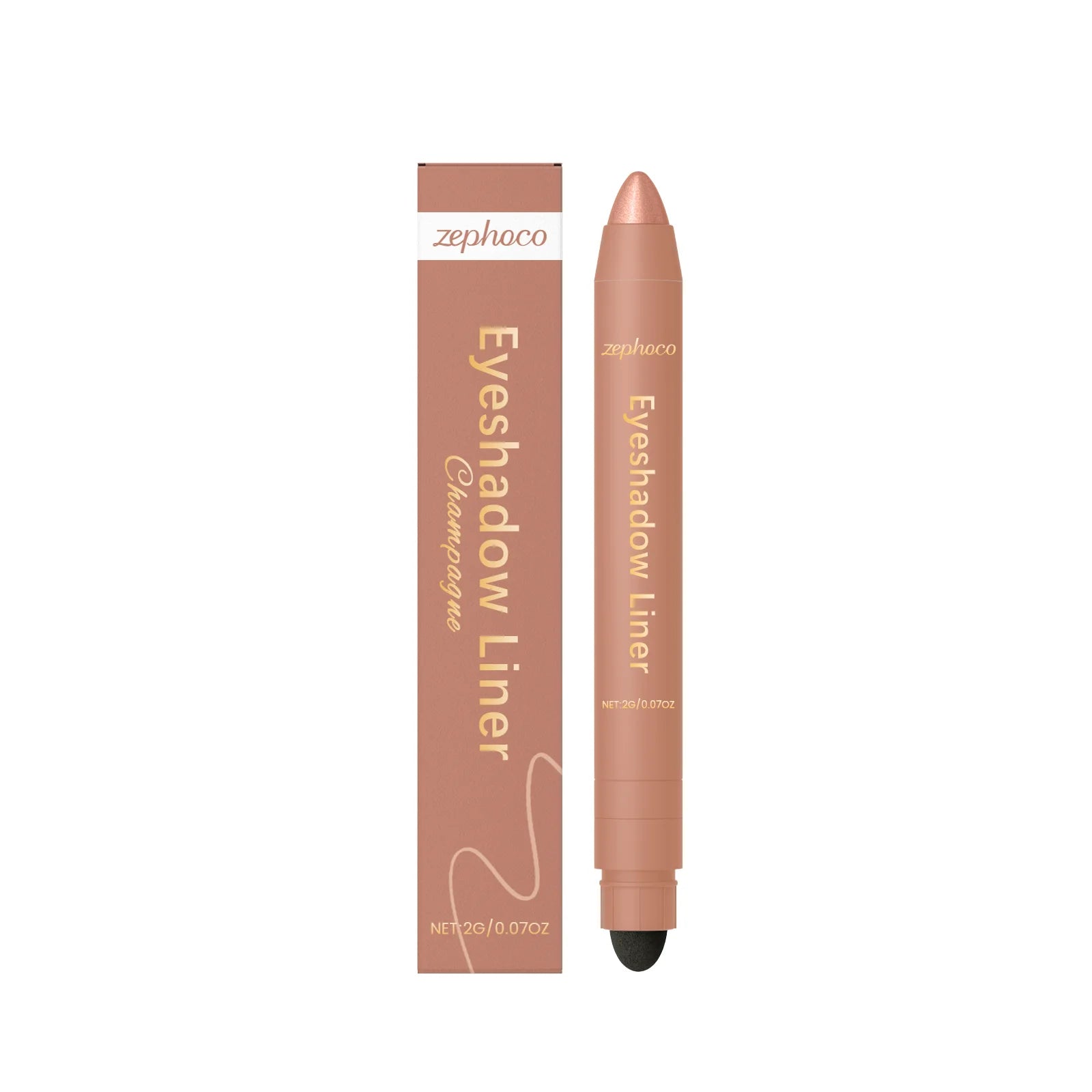 2 In1 Eyeshadow Liner Pen Matte Black Brown Waterproof Natural Long Lasting Silky Smooth Color-Rendering Professional Eye Makeup Oasis Select Champagne