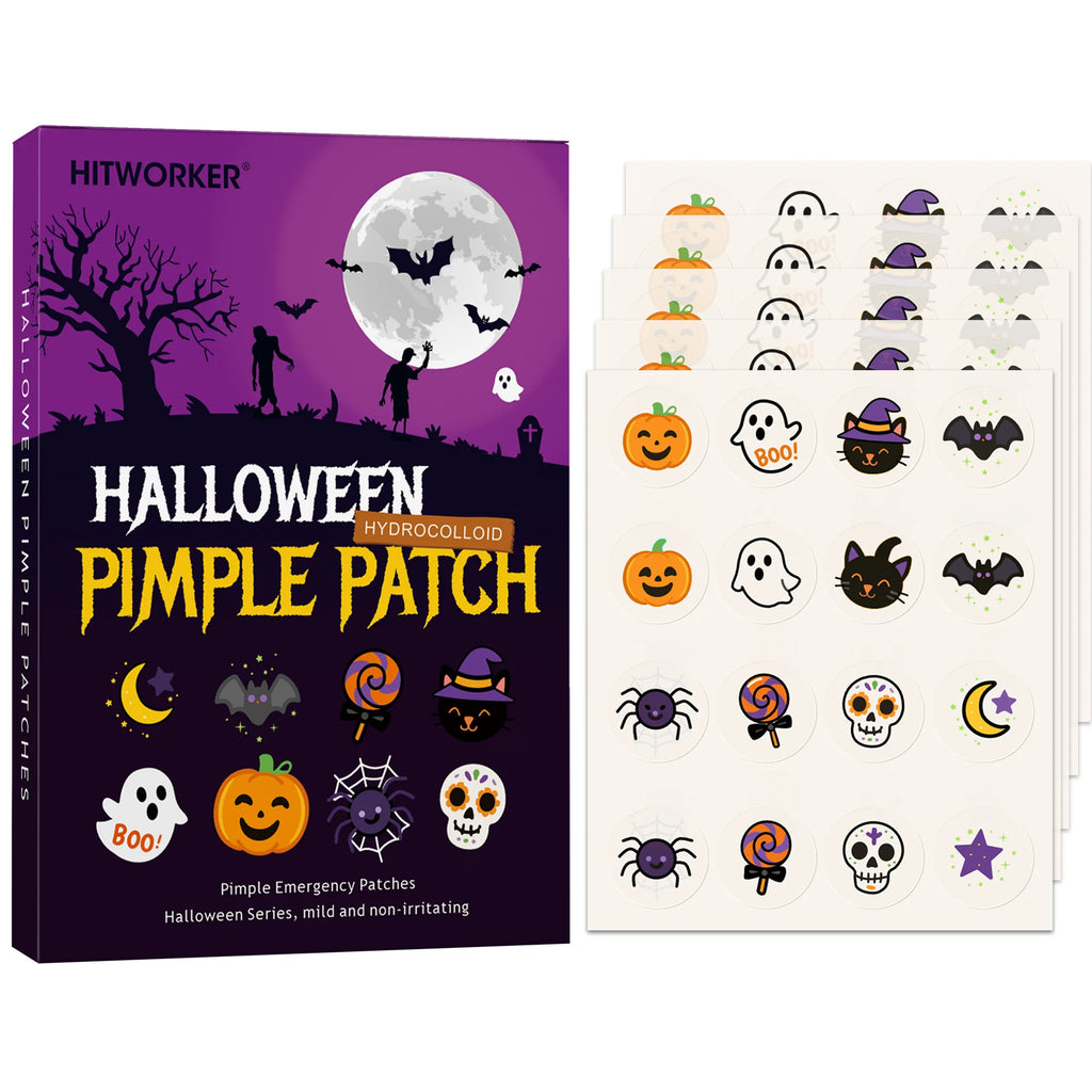 80/48 cute pumpkin model stickers - waterproof to cover facial blemishes, suitable for music festivals and Halloween essentials Oasis Select 80pcs