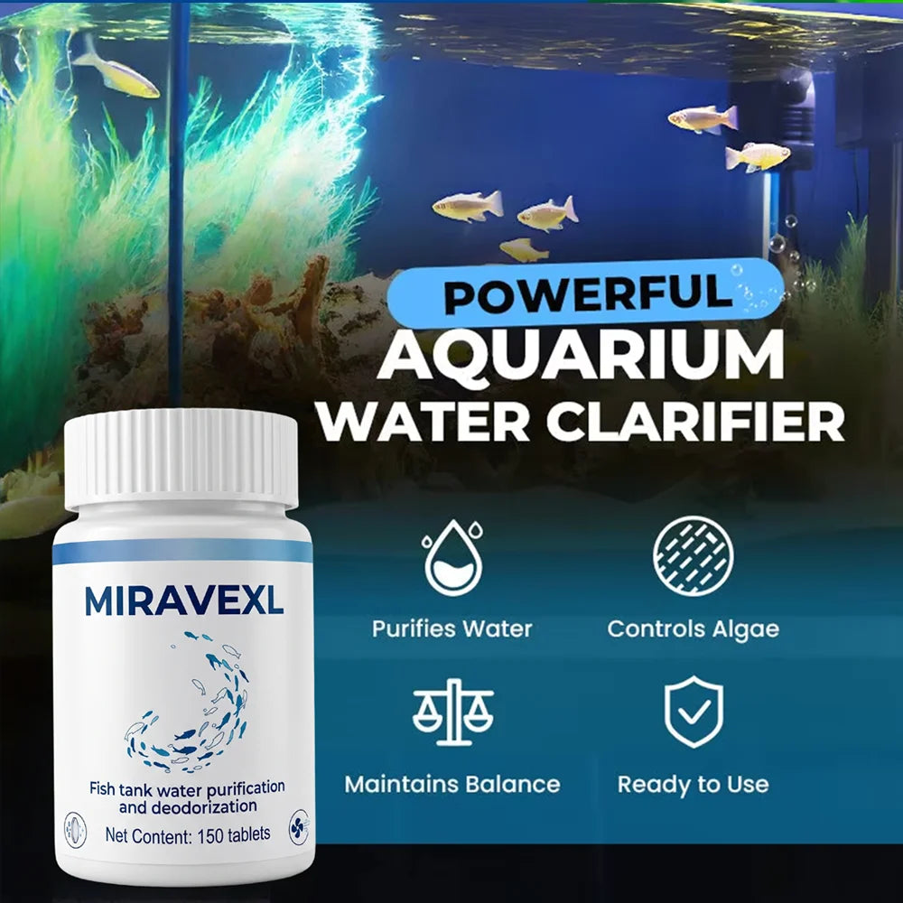 Aquarium Water Clarifying Tablets for Cleaning & Purification, Removes Odors & Cloudiness, Safe for All Fish & Aquatic Plants Oasis Select