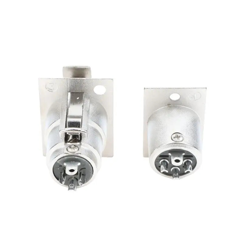 4Pcs 3-Pin XLR Panel Mount Connectors 2 Male + 2 Female Jack Socket Wall Plate Durable Studio Equipment Plug Sockets Oasis Select