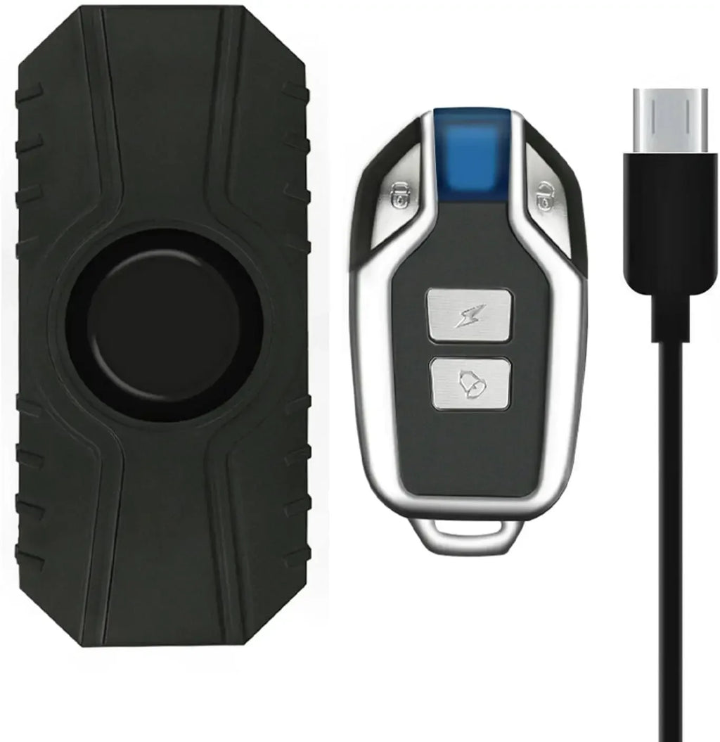 Motorcycle Alarm Wireless Vibration Bicycle Alarm USB Rechargeable Remote Anti-Theft Motobike Security Detector System Alarm Oasis Select 1 set