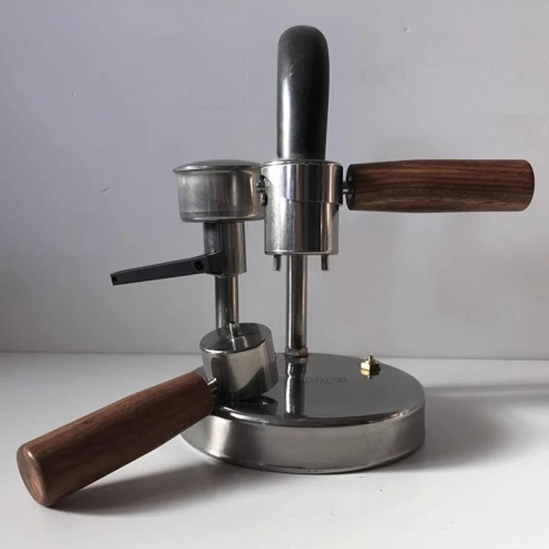 Stainless Steel Stovetop Espresso Maker – Wood Handle, 30–300ml