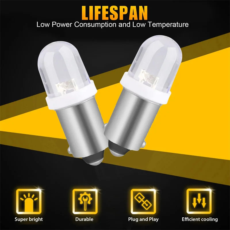 20Pcs T11 BA9S 3030 1SMD Led T4W Car Interior Dome Map Light License Plate Reverse Parking Lights Bulb Auto Door Lamp White 12V Oasis Select