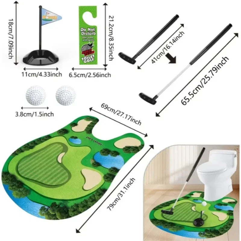 A Set of Five Toilet Golf Balls, A Fun and Leisure Golf Ball Set for The Toilet, Perfect As A Gift for Dad or Boyfriend.pliable Oasis Select green