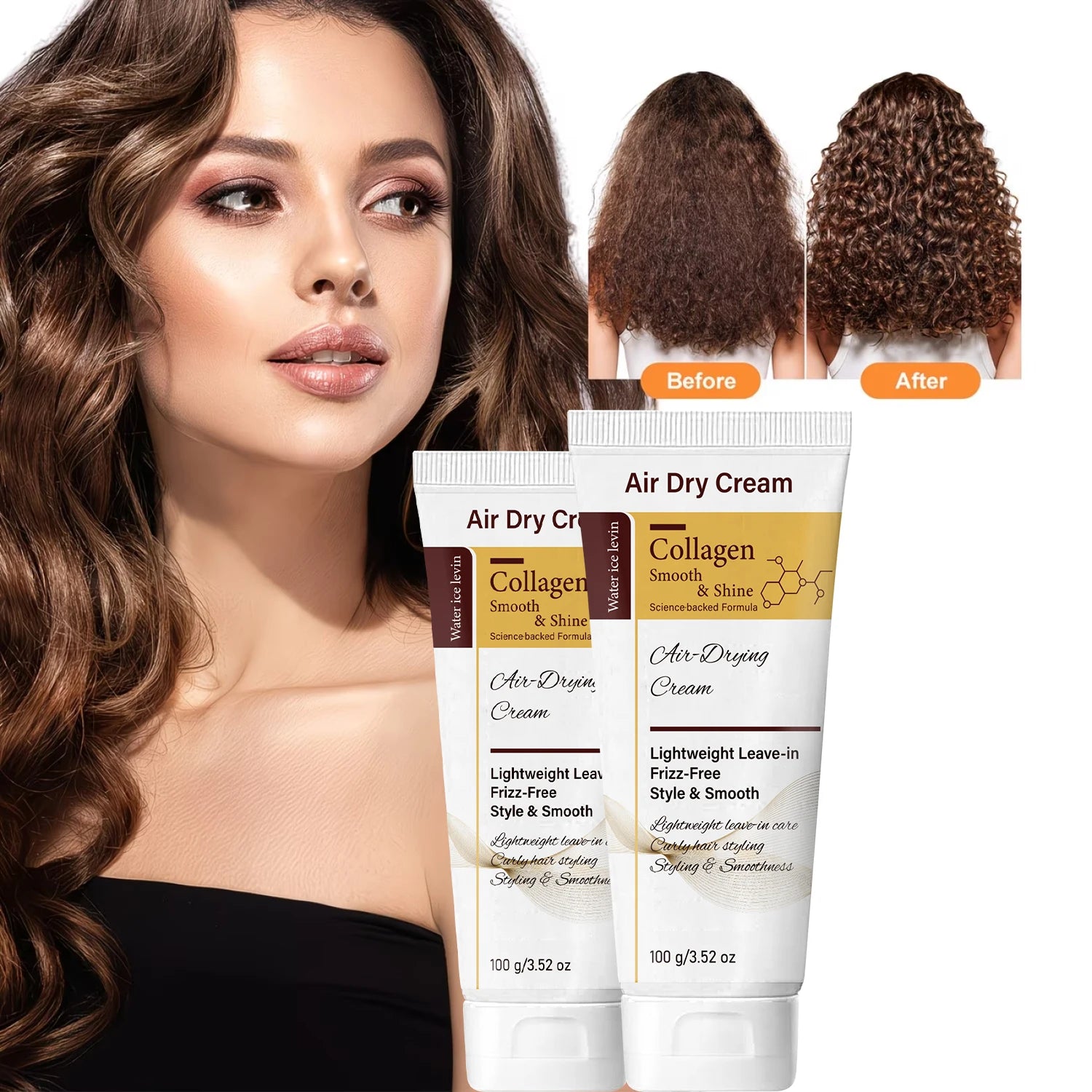 Collagen Leave-In Hair Cream – Frizz-Free Air Dry Styling Leave-In Hair Cream Oasis Select