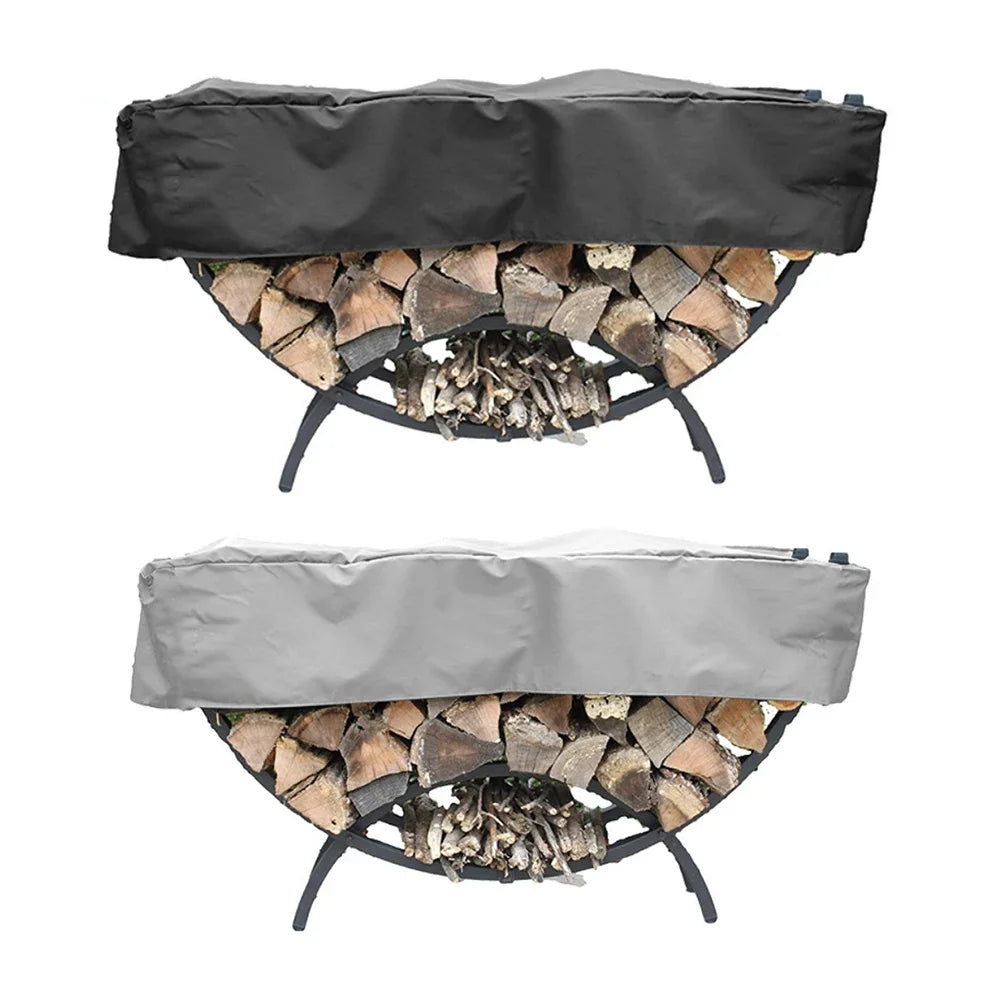 Curved Firewood Rack Cover Is Made From Heavy-duty 210D Oxford Fabric, Guarantee Your Firewood Remains Dry Oasis Select