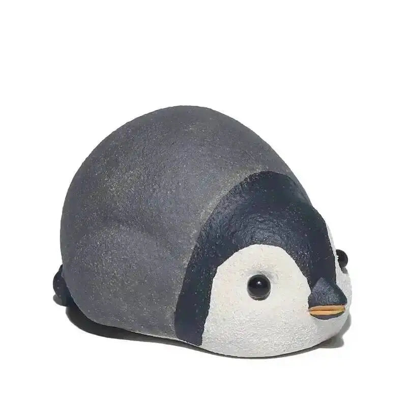 Purple Clay Tea Pet Figurine Penguin Seal Cat Small Ornament Original Mineral Tea Player Oasis Select