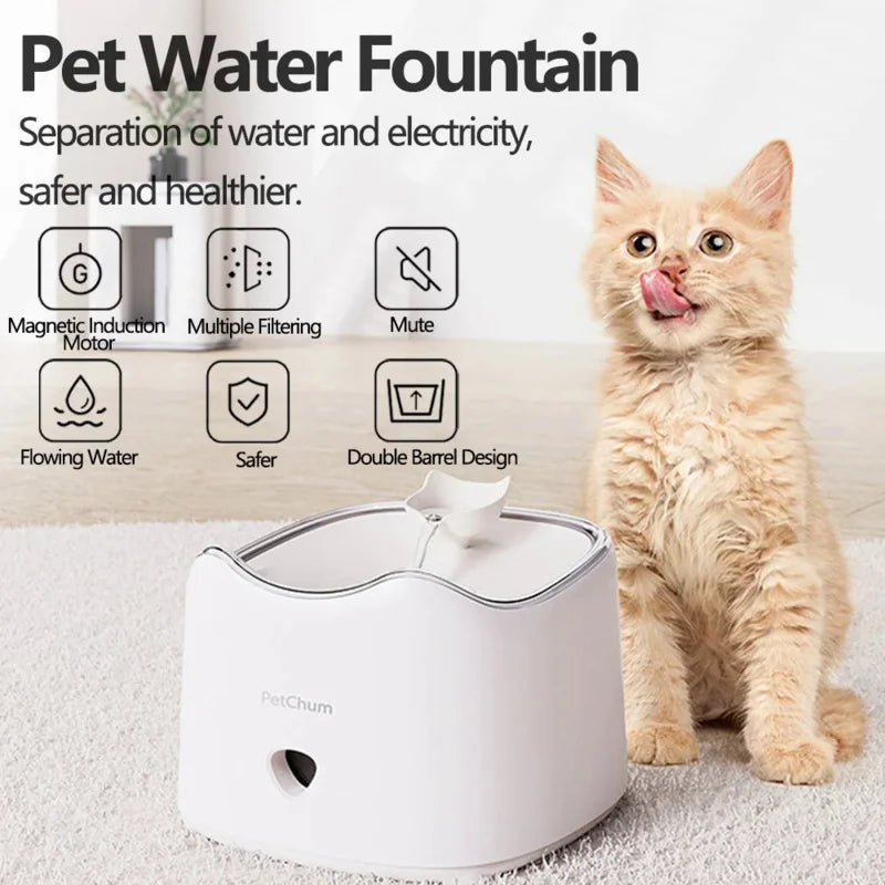 Automatic Cat Water Fountain 1.5L Pet Water Drinker Mute Water Dispenser Dog Watering For Dog Puppy Kitten Pussy Cat Accessories Oasis Select